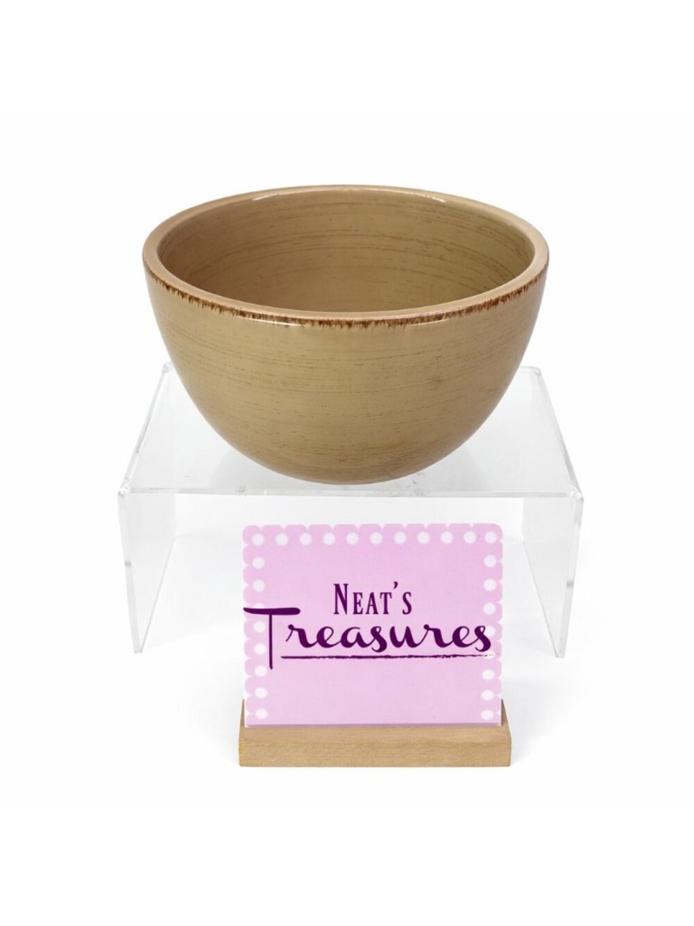 Tag Ltd SONOMA TAN Swirl Rustic Brown Edge Ironstone 6" Round Soup Cereal Bowl